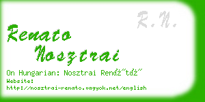 renato nosztrai business card